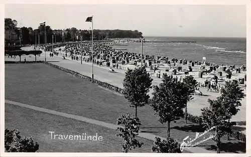 Travemünde Blick auf den Strand gl1937 165.622