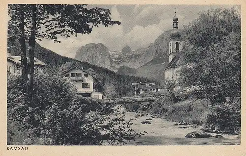 Ramsau, Partie mit Ache und Reiteralpe gl1943 E3862