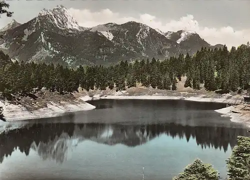 Urisee bei Reutte,Tirol, mit Gernspitze glum 1960? E2338