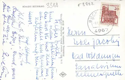 Bückeburg, Residenzschloss, Mehrbildkarte gl1960? E3882