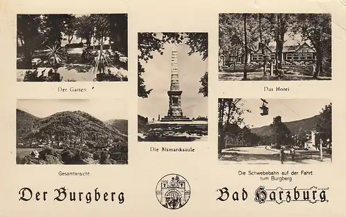 Bad Harzburg, der Burgberg, Mehrbildkarte ngl E3892