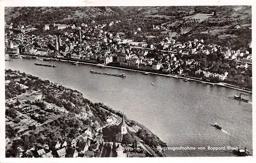 Boppard am Rhein Flugzeugaufnahme gl1954 161.627