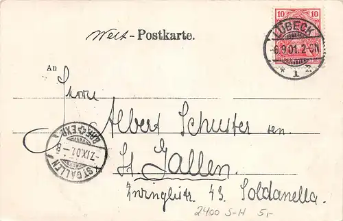 Lübeck Uferpartie mit Schiffen gl1901 163.575