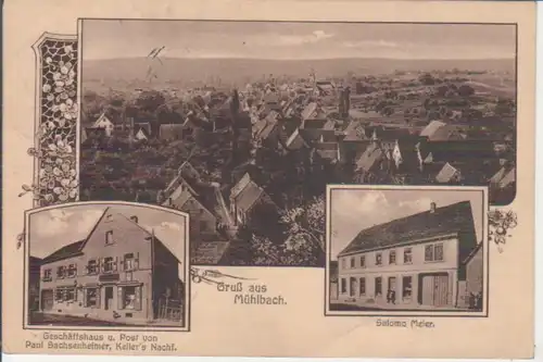 Mühlbach (Eppingen) Geschäftshaus und Post, Salomo Meier gl1915? 225.799
