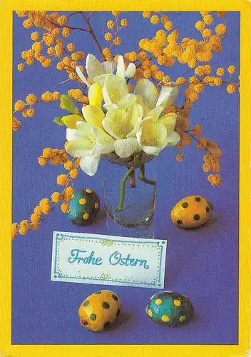 Ostern-Wünsche mit Blütenzweig und Ostereiern gl1983? E3926