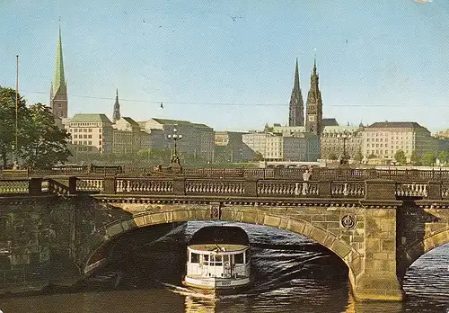 Hamburg, Lombardsbrücke und Innenstadt gl1965 E2270