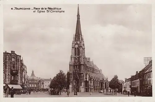 Tourcoing, Place de la Republique et Eglise ngl E3967