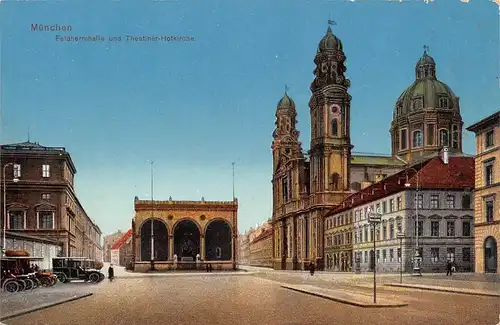 München Feldherrnhalle und Theatiner-Hofkirche ngl 162.931