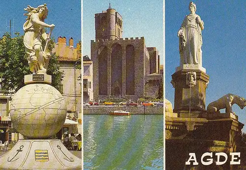 Agde (Hérault) Amphtrite, Cathédrale St.Etienne, La Fontaine gl1988 E2539