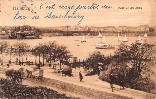 Hamburg Partie an der Alster gl1912 161.842