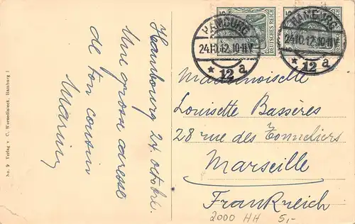 Hamburg Partie an der Alster gl1912 161.842