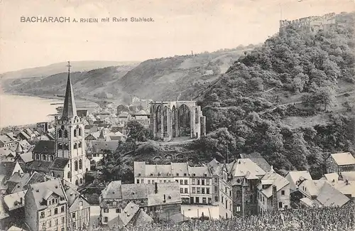 Bacharach am Rhein mit Ruine Stahleck ngl 163.823
