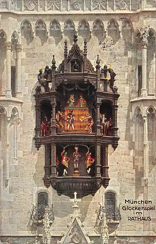 München Glockenspiel im Rathaus gl1931 163.843