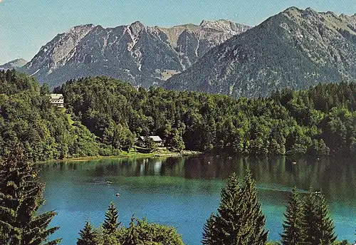 Freibergsee bei Oberstdorf i.Allgäu mit Rubihorn und Nebelhorn ngl E3097