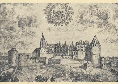 Heidelberg, Nordseite des Schlosses um 1680 gl1939 E2479