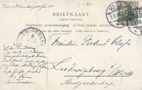 Scheveningen, Dame in Tracht gl1906 E1391