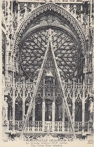 Rouen (Seine-Maritime) La Cathédrale, La Grande Rosace ngl E2499