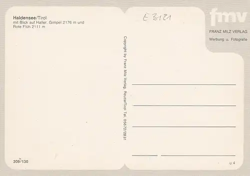 Haldensee in Tirol mit Haller, Gimpel und Rote Flüh ngl E3121