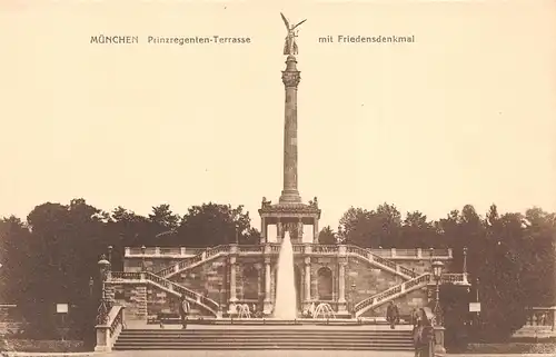 München Prinzregenten-Terrasse mit Friedensdenkmal ngl 163.897