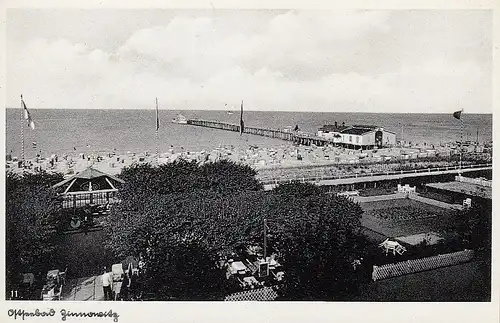 Ostseebad Zinnowitz, Strand mit Seesteg ngl E4111