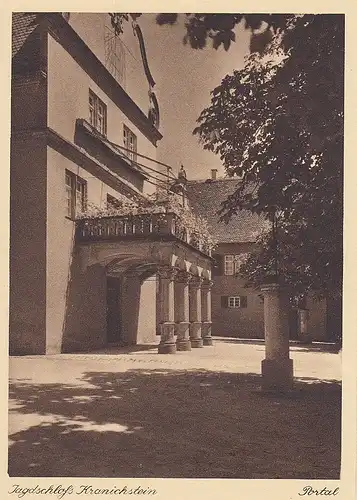 Darmstadt, Jagschloß Kranichstein, Portal ngl E4156