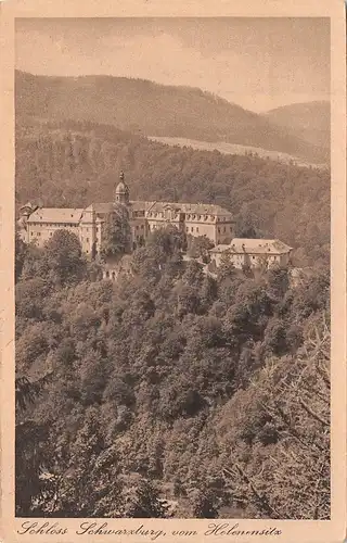 Schwarzburg Schloss vom Helenensitz gl1921 162.541