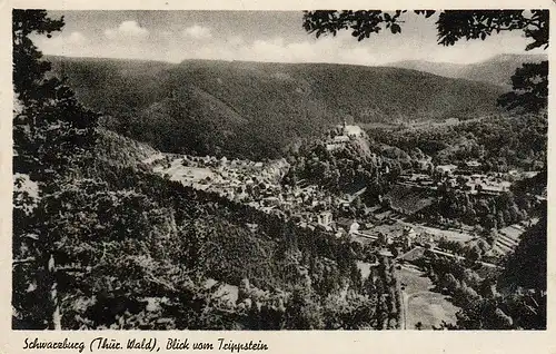 Schwarzburg in Thüringen, Blick vom Trippstein ngl E4680