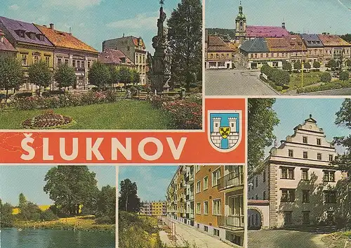 Sluknov, Mehrbildkarte gl1943 E2640