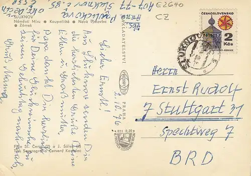 Sluknov, Mehrbildkarte gl1943 E2640