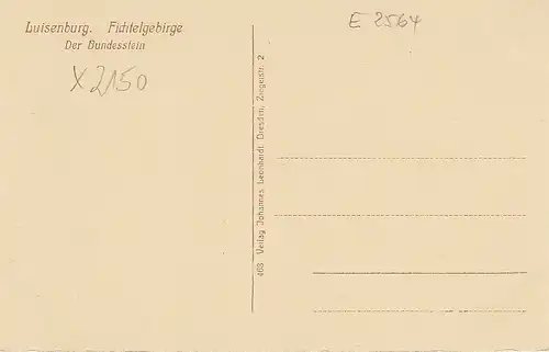 Luisenburg b. Wunsiedel, der Bundesstein ngl E2564