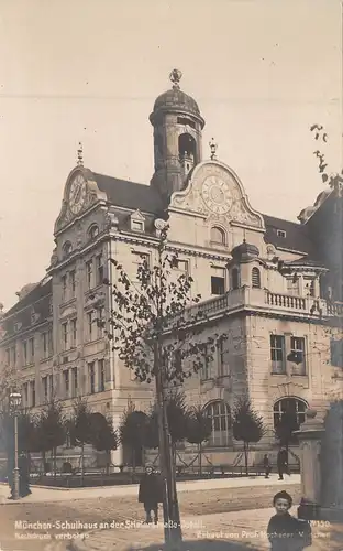 München Schulhaus Stielerstr. Erbaut von Prof. Hocheder Nr.150 ngl 163.053