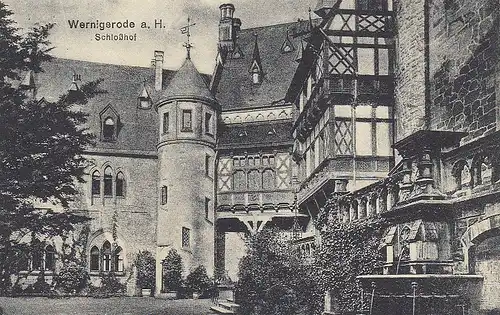 Wernigerode, Schloßhof ngl E4735