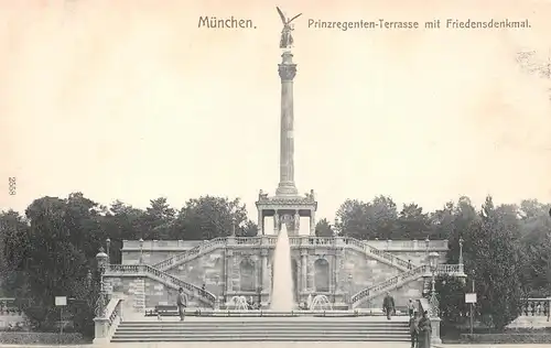 München Prinzregenten-Terrasse mit Friedensdenkmal ngl 163.894