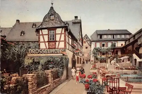 Rüdesheim am Rhein - Drosselgasse und Drosselhof gl1954 163.773