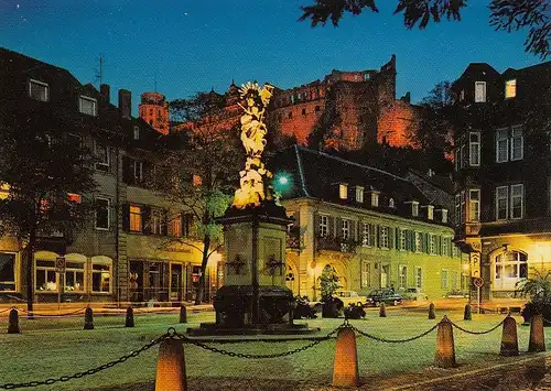 Heidelberg am Neckar, Kornmarkt glum 1970? E2702