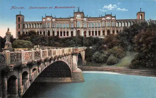 München Nationaltheater mit Maximiliansbrücke ngl 163.067