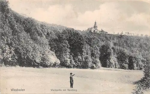 Wiesbaden Waldpartie mit Neroberg gl1905 162.034