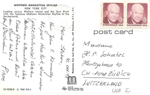 New York City NY Midtown Manhattan Skyline gl1973 164.042