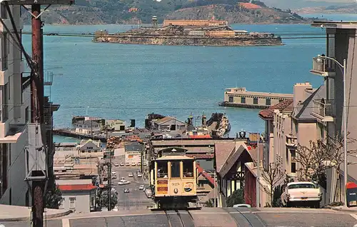 San Francisco CA Cable Car climbing Hyde St. Hill gl1966 164.067