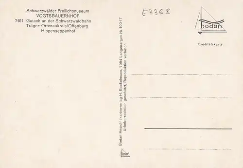 Gutach, Schwarzwald, Vogtsbauernhaus Freilichmuseum ngl E3368