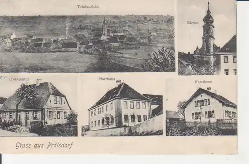 Prölsdorf - Totale Kirche Post Pfarrhaus Forsthaus gl1911 228.457