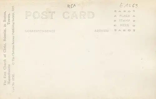 Boston, First Church of Christ, Scientist, Massachusetts ngl E1563