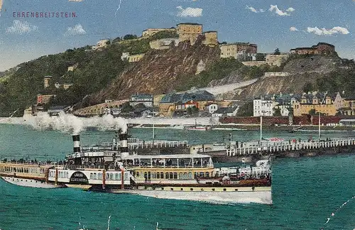 Koblenz a.Rh., Brücke und Blick zum Ehrenbreitstein ngl E1569
