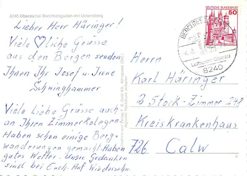 Oberau bei Berchtesgaden mit Untersberg gl1979 165.863