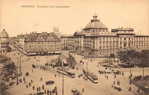 München Karlsplatz mit Justizpalast ngl 163.913