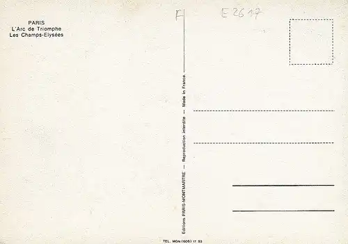 Paris, Le Arc de triomphe, Les Champs-Elysées ngl E2617