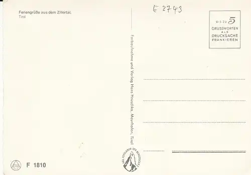 Feriengrüße aus dem Zillertal ngl E2743