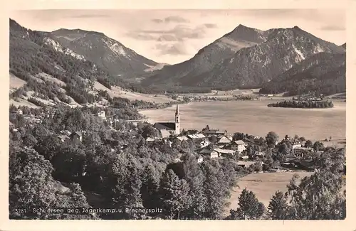 Schliersee gegen Brecherspitz und Jägerkamp gl1949 166.194