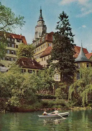 Tübingen, Hölderlinturm, alte Aula, Stiftskirche ngl E1924