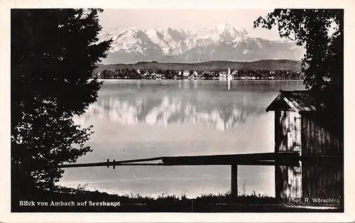 Blick vom Ambach auf Seehaupt gl1954 166.223